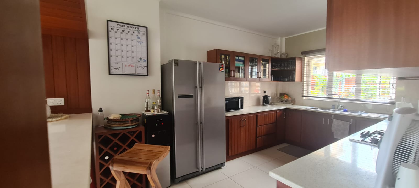 Fully equipped open-plan kitchen